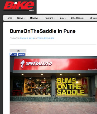 Media: BumsOnTheSaddle and Specialized available in Pune
