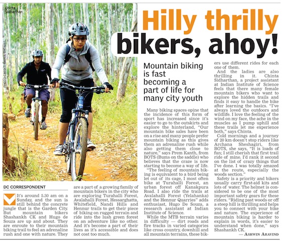MEDIA052 - deccan chronicle - mountain biking bangalore